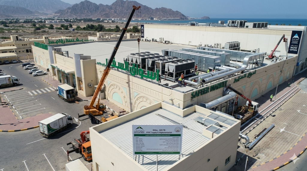 Commercial HVAC project UAE — SAFEER Mall Dibba 820TR